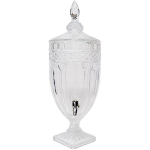 gcc8808B : Buckingham embossed glass drink dispenser - Large