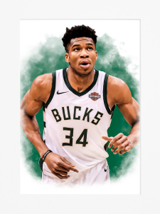 AG204 : 40x50cm Mounted Print : Giannis - Bucks 