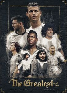 AG221 : 440x50cm Mounted Print : Soccer GOATS