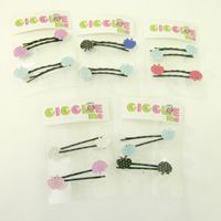 apple shape polkadot bobby pin set/4