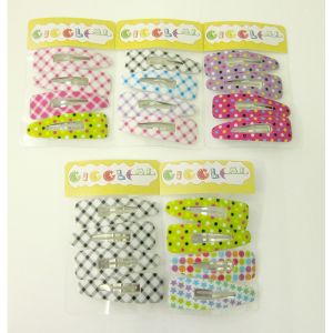 glitter assorted shapes hair clip set/4