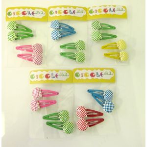 checkered apple hair clip set/4