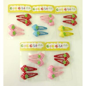 double strawberry hair clip set/4