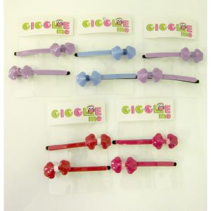 Thin hair slide w/bow hair slide set/2