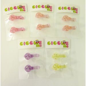 lollipop w/diamantes hair slide set/2