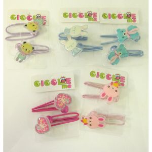cute shapes & animals w/thick plastic hair tie set/2
