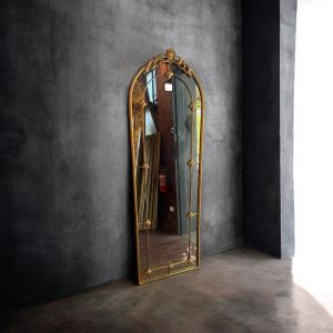 Monarch Arch Vintage Gold Mirror - H180cm