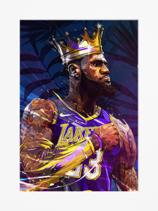 AG099 : 40x50cm Mounted Print - LEBRON KING