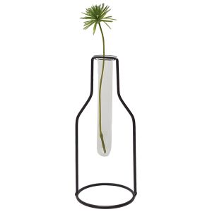 LW191-3 : Wine Bottle metal stand glass test tube vase - Large 