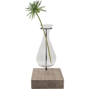 LW248-14 : Jason propagation station / single teardrop glass vase metal stand