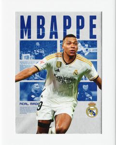 AG216 : 40x50cm Mounted Print : Mbappe - Real Madrid
