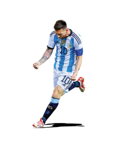 AG218 : 40x50cm Mounted Print : Messi Argentina - Fist Celebration