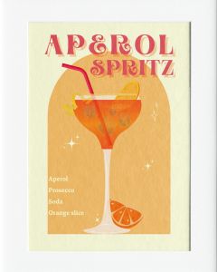 AG064 : 40x50cm Mounted Print -APEROL SPRITZ YELLOW