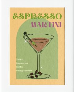 AG062 : 40x50cm Mounted Print - ESPRESSO MARTINI
