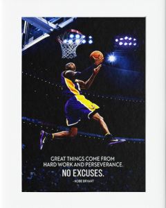 AG080 : 40x50cm Mounted Print - KOBE MOTIVATION DUNK