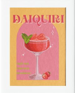 AG066 : 40x50cm Mounted Print - STRAWBERRY DAIQUIRI PINK 