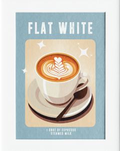 AG070 : 40x50cm Mounted Print - FLAT WHITE 