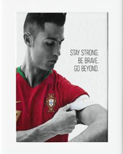 AG085 : 40x50cm Mounted Print - RONALDO QUOTE