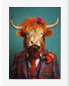AG184 : 40x50cm Mounted Print - DRIP: BISON