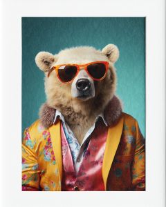 AG180 : 40x50cm Mounted Print - DRIP: POLAR BEAR