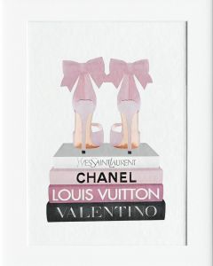 AG041 : 40x50cm Mounted Print - PINK BOOKS