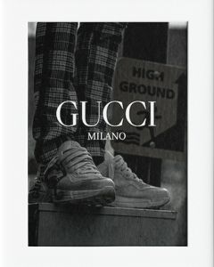AG039 : 40x50cm Mounted Print - GUCCI SHOES