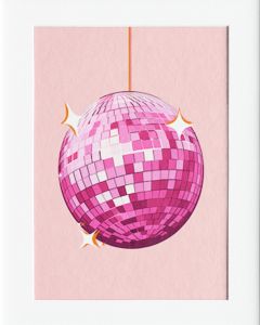 AG031 : 40x50cm Mounted Print - PINK DISCO 