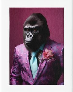 AG181 : 40x50cm Mounted Print - DRIP: GORILLA