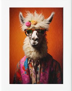 AG183 : 40x50cm Mounted Print - DRIP: ILLAMA