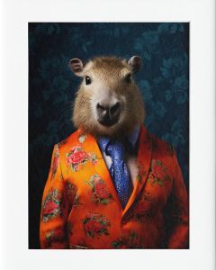 AG185 : 40x50cm Mounted Print - DRIP: CAPYBARA