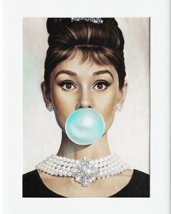 AG043 : 40x50cm Mounted Print - AUDREY BUBBLE COLOUR 