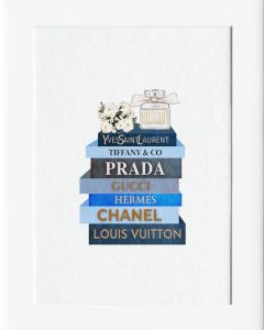 AG040 : 40x50cm Mounted Print - BLUE BOOKS 