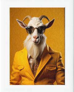 AG186 : 40x50cm Mounted Print - DRIP: GOAT