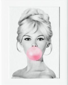 AG046 : 40x50cm Mounted Print - BRIGETTE BARDOT BUBBLE