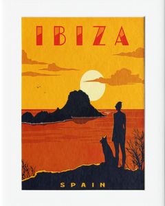AG163 : 40x50cm Mounted Print - IBIZA