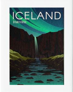 AG164 : 40x50cm Mounted Print - ICELAND