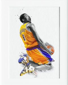 AG096 : 40x50cm Mounted Print - KOBE YELLOW DUNK 