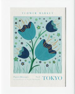 AG009 : 40x50cm Mounted Print - Flower Market - TOKYO