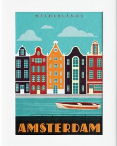 AG168 : 40x50cm Mounted Print - AMSTERDAM