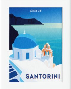 AG170 : 40x50cm Mounted Print - SANTORINI