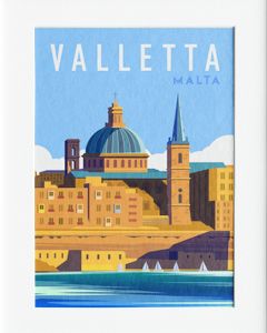 AG173 : 40x50cm Mounted Print - VALLETTA