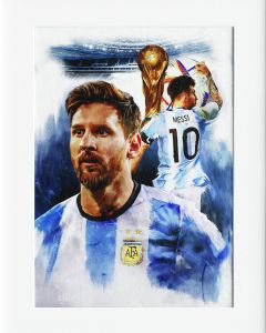 AG102 : 40x50cm Mounted Print - MESSI World Cup