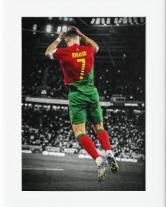 AG106 : 40x50cm Mounted Print - RONALDO CELEBRATION