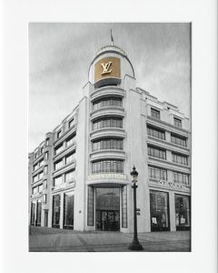 AG053 : 40x50cm Mounted Print - LV SAN FRAN GOLD