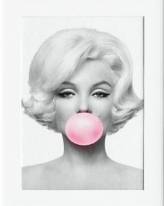 AG056 : 40x50cm Mounted Print - MARILYN MONROE B&W