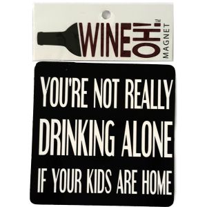 rbm05 : WineOh quotable Magnets - DRINKING ALONE