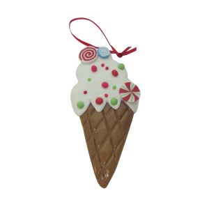 rd03-2 : candy buffet hanging deco - ice cream w/brown cone