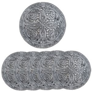 RH10-G : Resin round coaster D9cm - grey