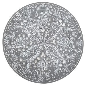 RH11-G : Resin round placemat D25cm - grey **SOLDOUT**