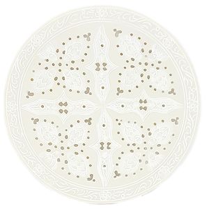 Resin round placemat D25cm - ivory 